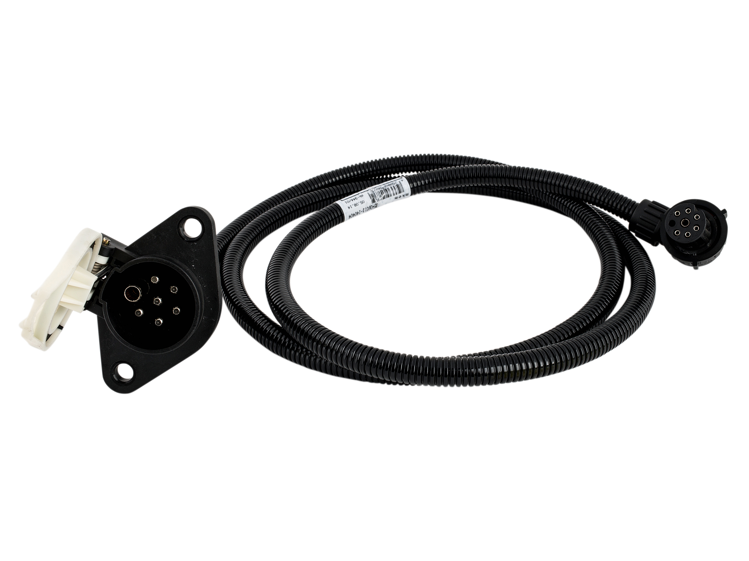 7-pin 24 volt socket cable, MAN angled plug