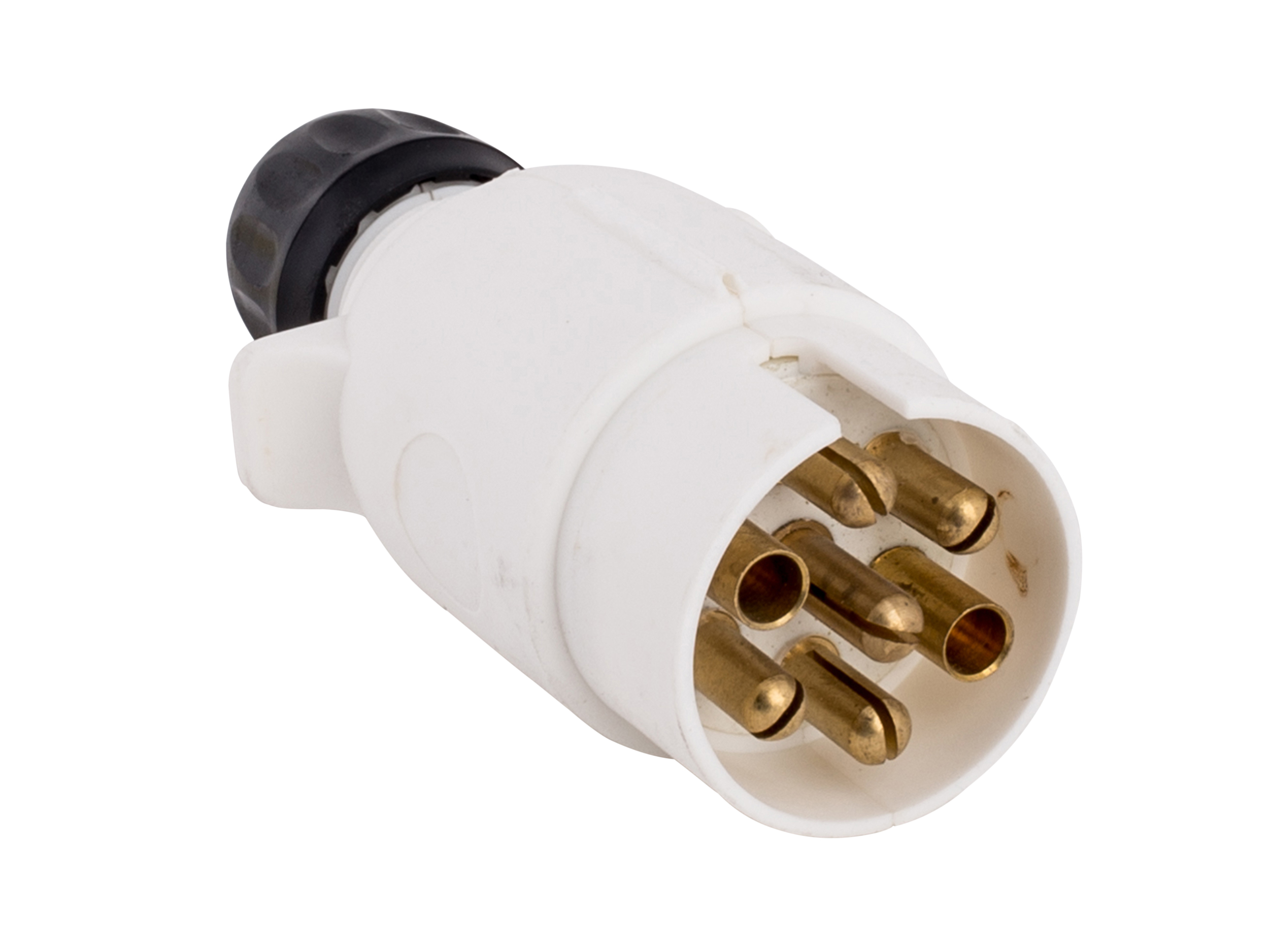 78400008-JAEGER-automotive-Stecker-12V-7P-Z-Kunststoff-Schraubanschluss-l-ngsgeteilt Trailer plug 7-pin 12 volts, plastic housing with center contact as a sleeve
