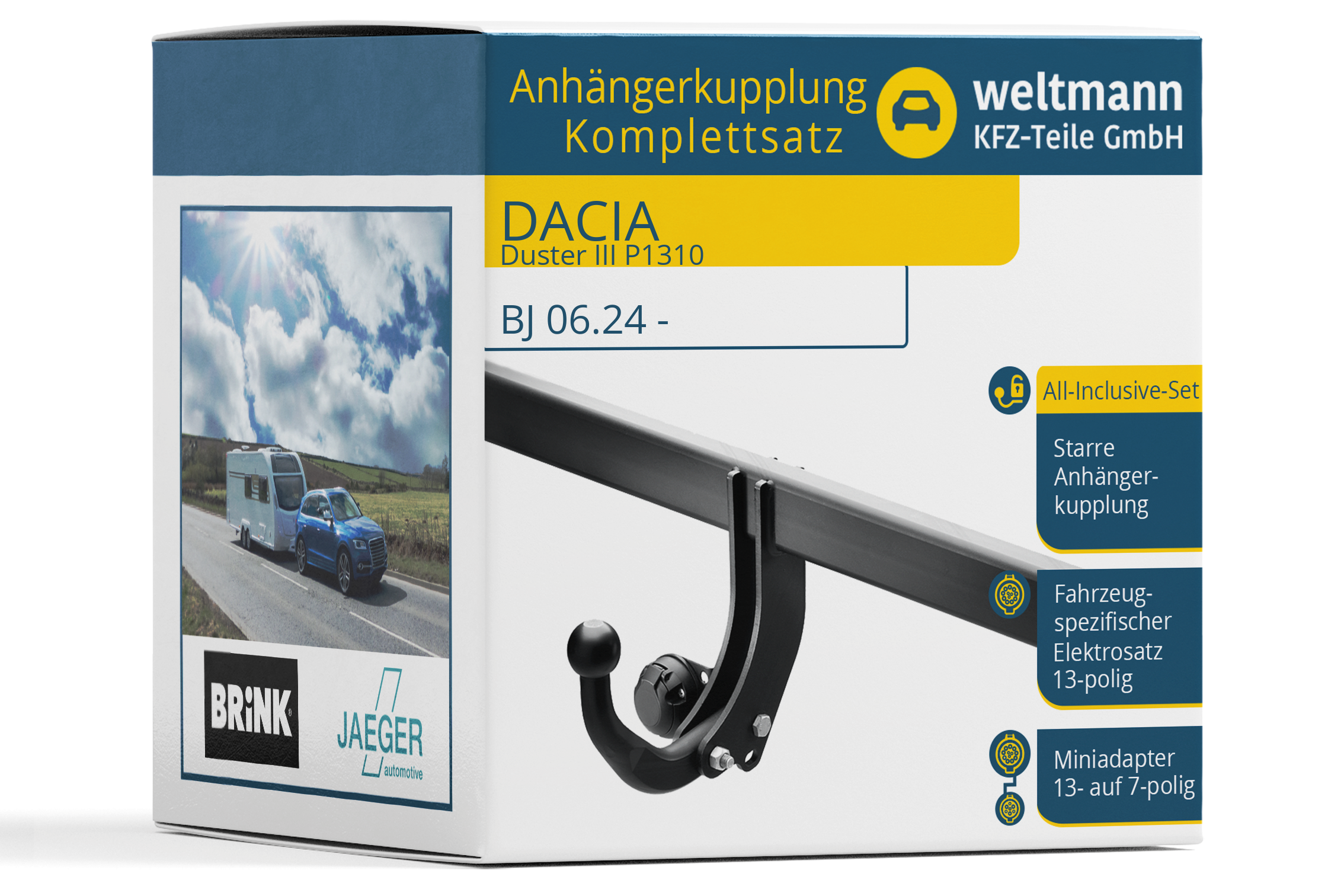 Towbar incl. PREMIUM Wiring Kit suitable for DACIA Duster III - Type P1310