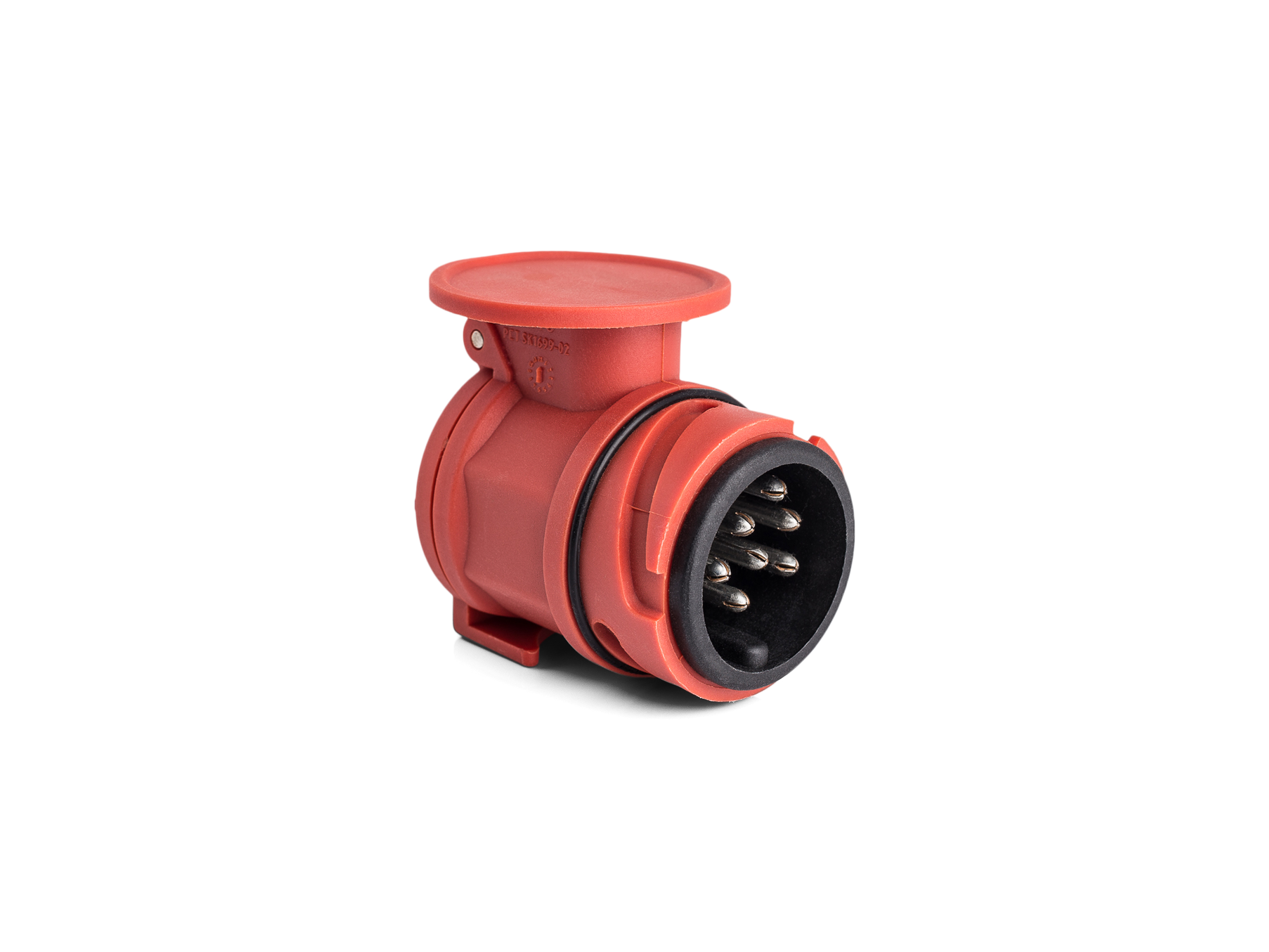 Miniadapter 13-polig auf 7-polig 12 Volt in Rot Miniadapter 13-polig auf 7-polig 12 Volt in Rot