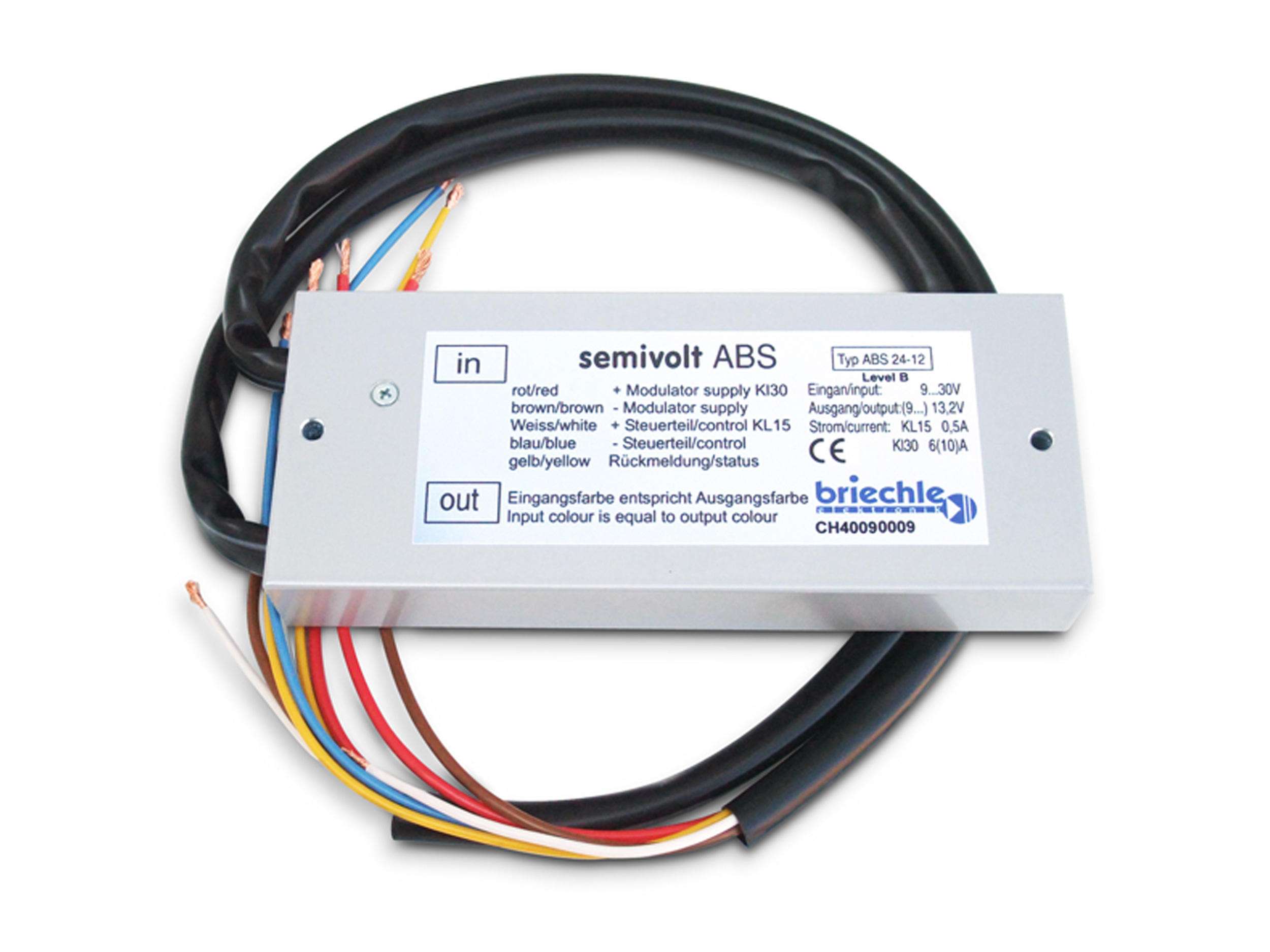 Briechle-10102-Semi-Volt-ABS-ABS-12V-24V-auf-12V-Abw-rtswandler-ABS24-12 Briechle Semi Volt ABS 12V - 24V to 12V step down converter