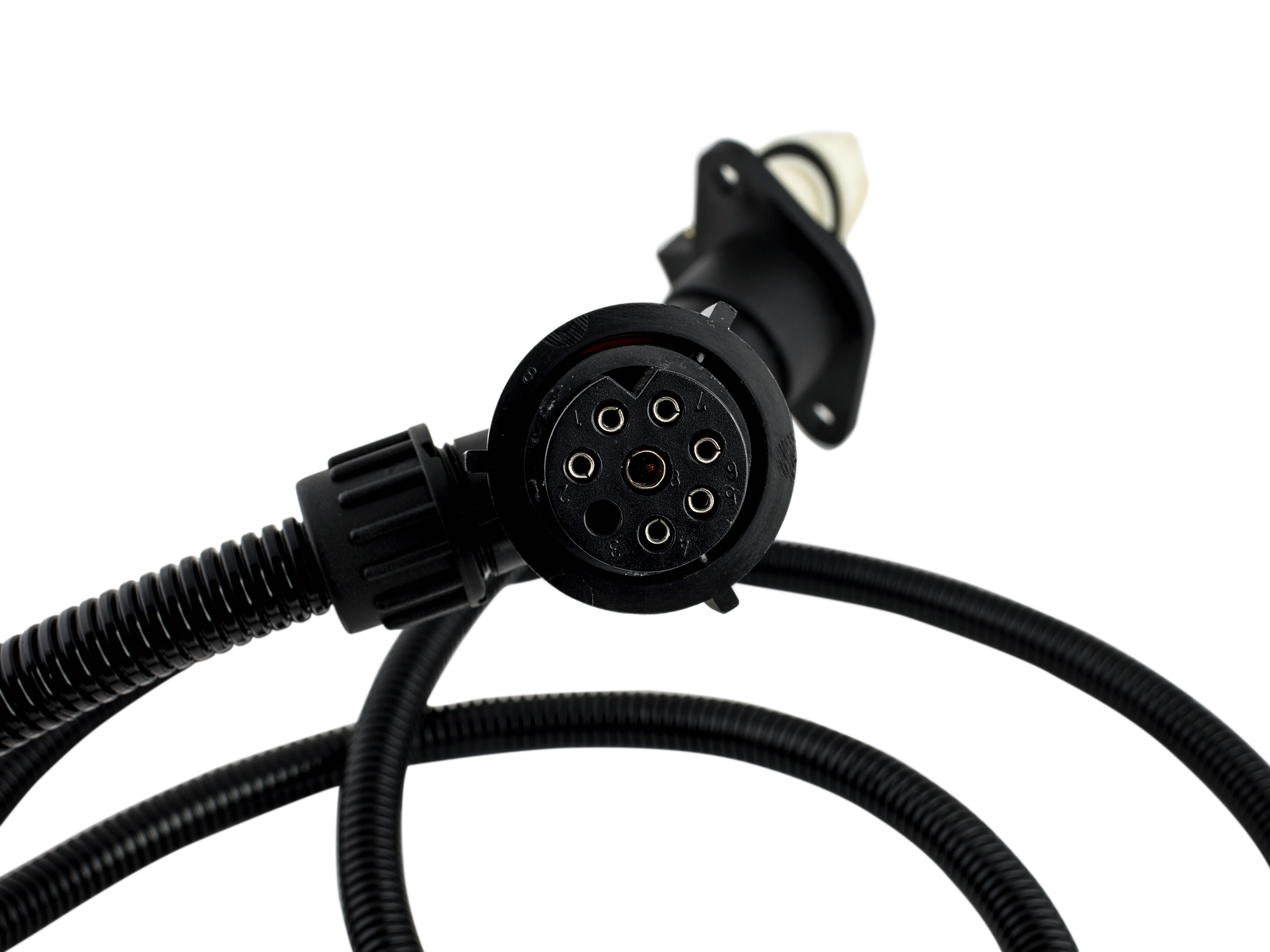 7-pin 24 volt socket cable, MAN angled plug