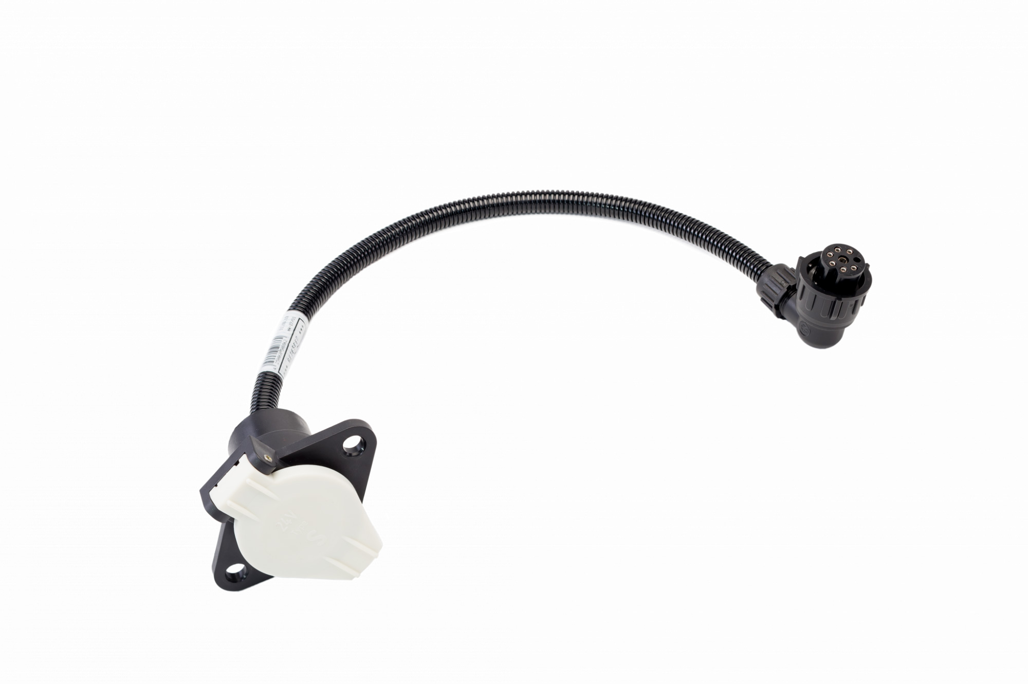 7-pin 24 volt socket cable, MAN angled plug