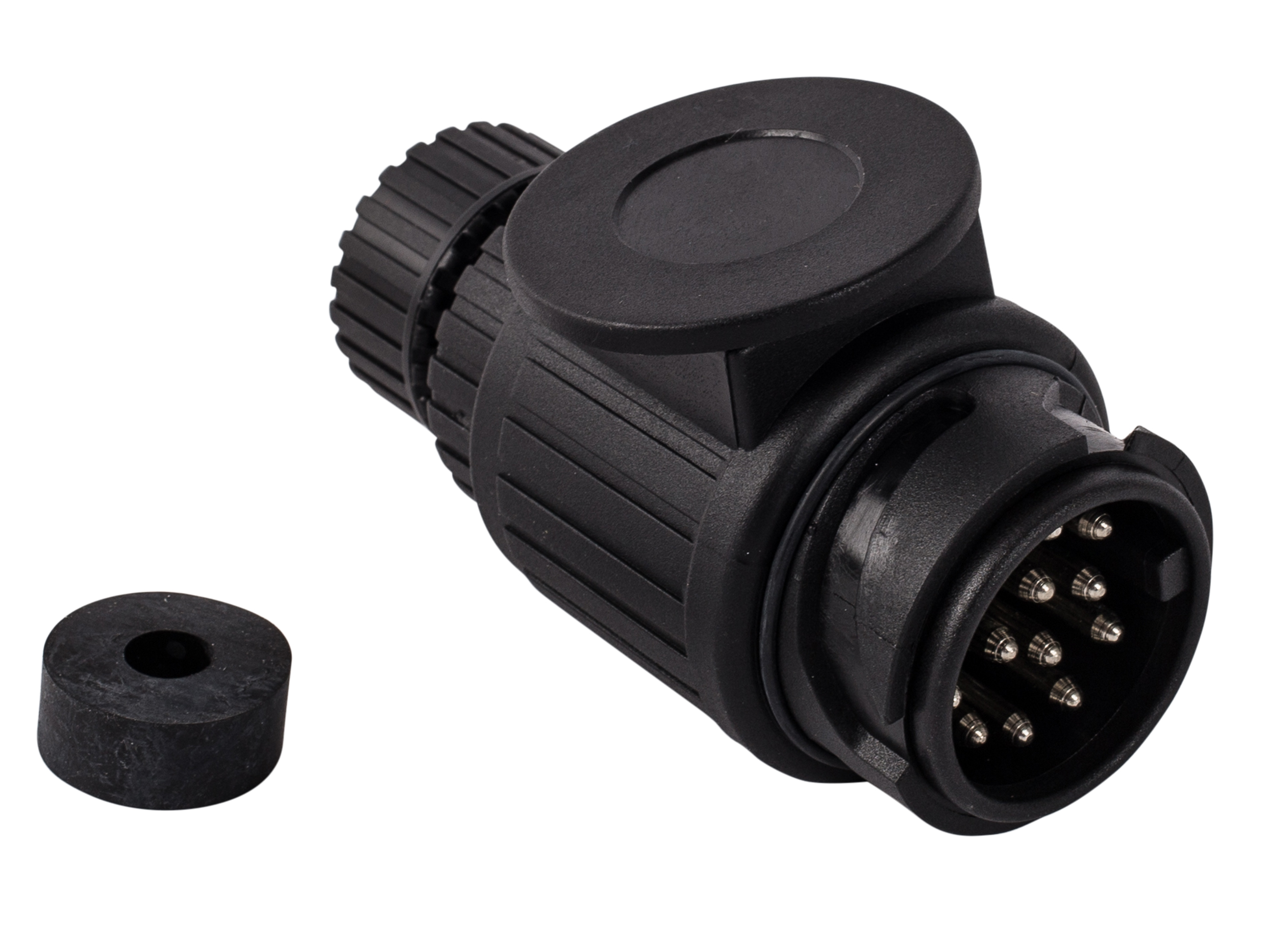 71400010-Anhaenger-Stecker-13-Pol-12-Volt-2 Trailer plug 71400010 13-pin 12 volt, plastic housing