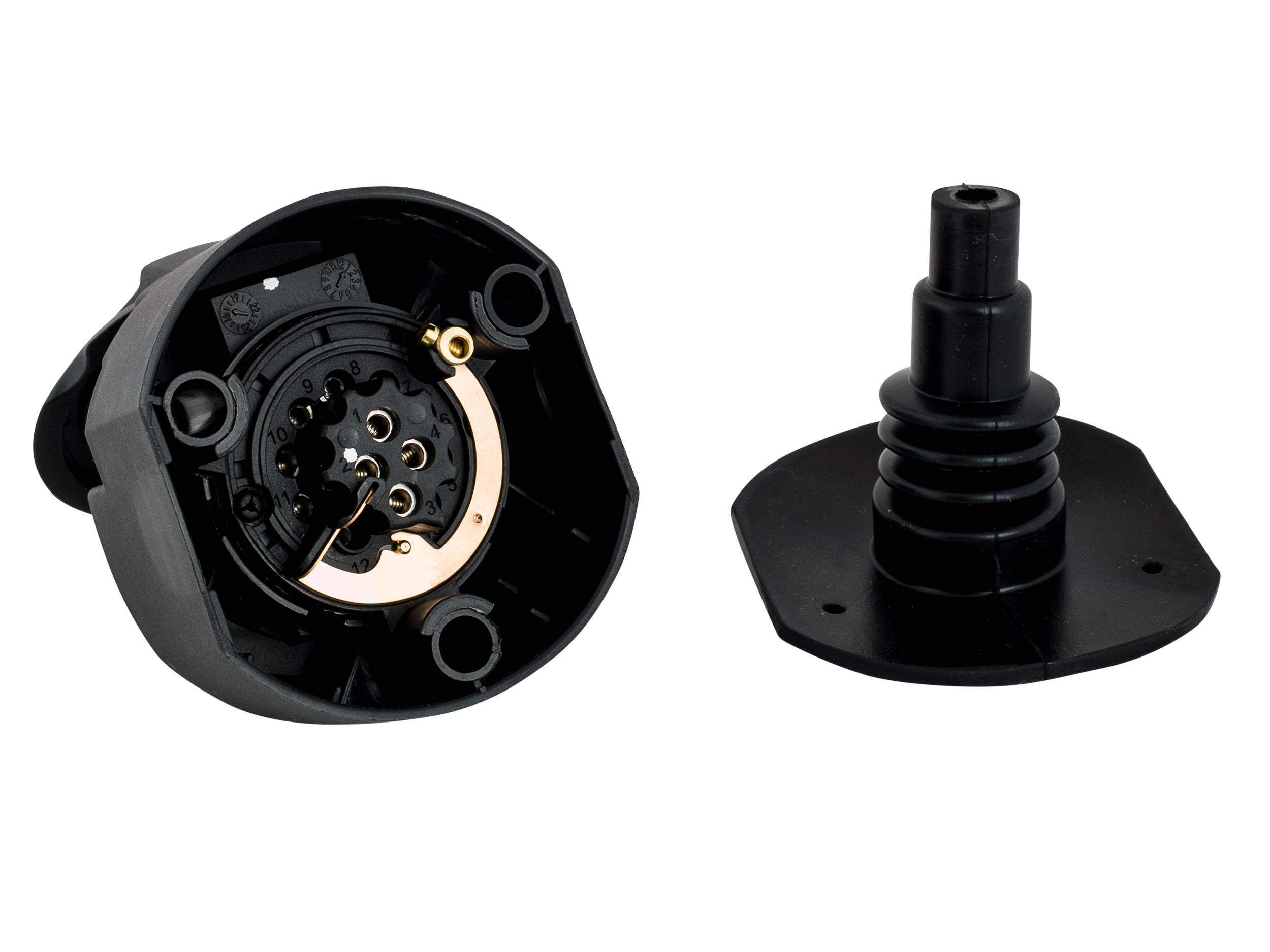 72400004-JAEGER-automotive-Steckdose-12-Volt-13-Pol-Schraubanschluss-mechanisch-NSLA-mit-Dichtung-Abgang-gerade-3 Trailer socket 13-pin 12 volt car, screw connection