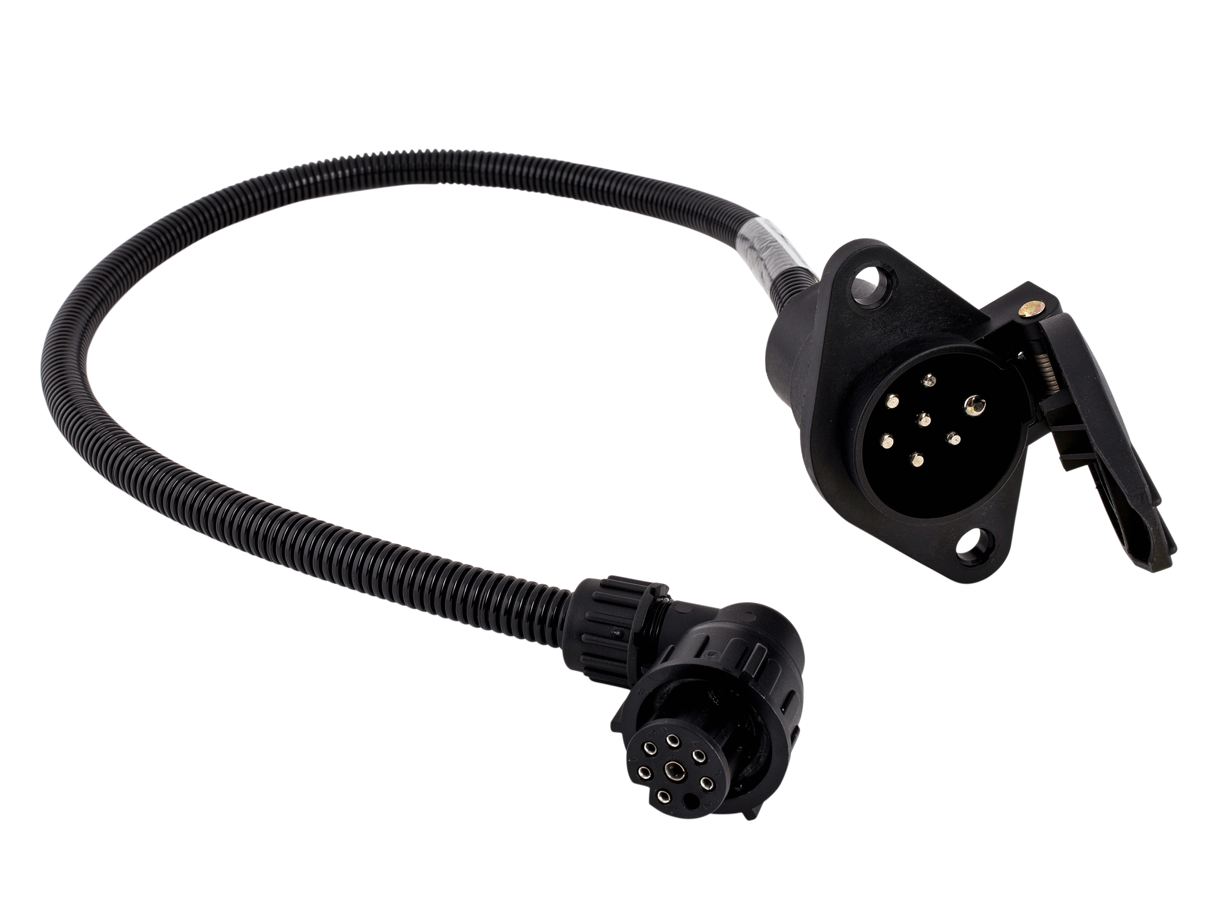 7-pin 24 volt socket cable, MAN angled plug