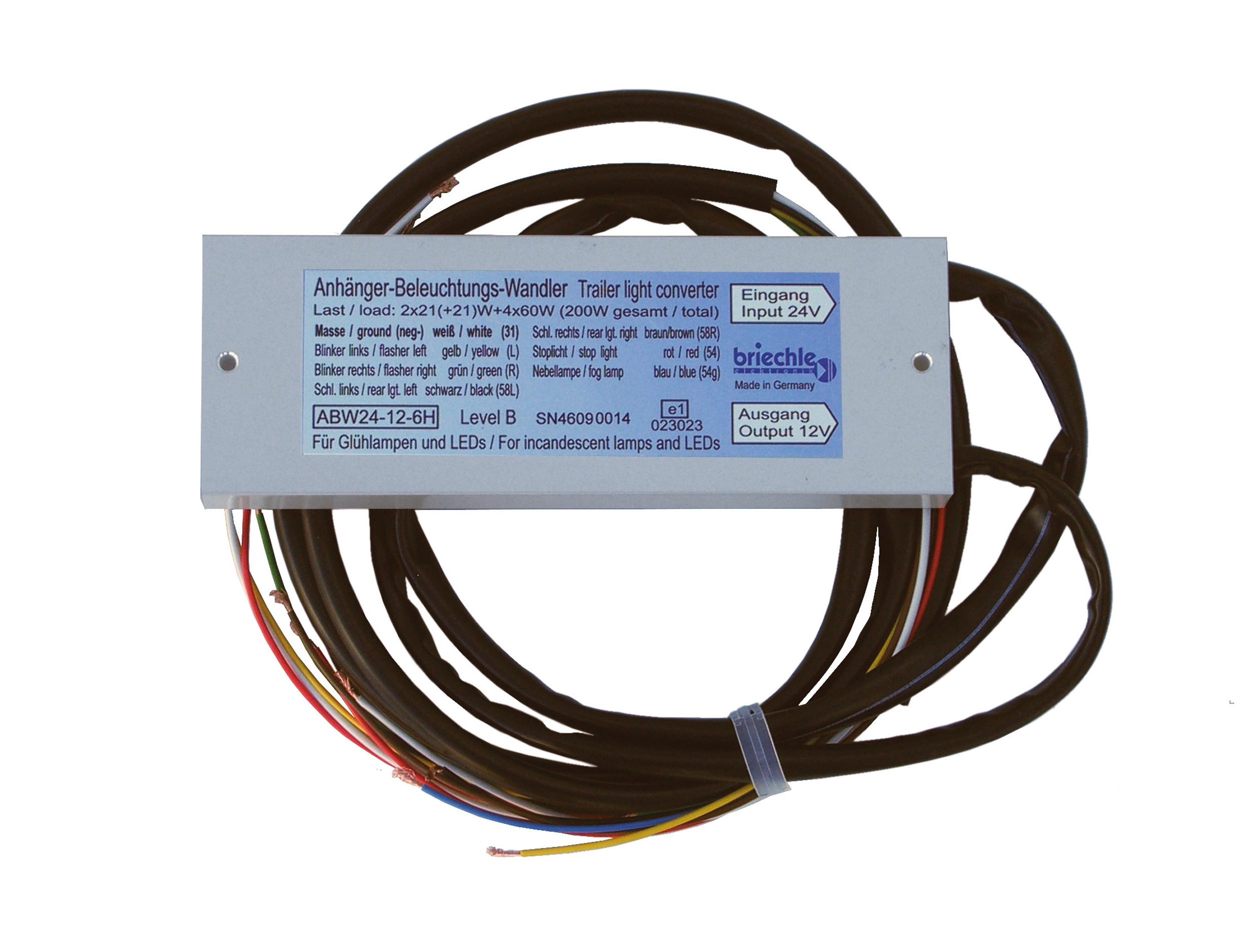 Briechle-10003-Anh-nger-Beleuchtungs-Wandler-24V-auf-12V-Spannungsreduziergeraet Briechle Anhänger-Beleuchtungs-Wandler 24V auf 12V Spannungsreduziergerät