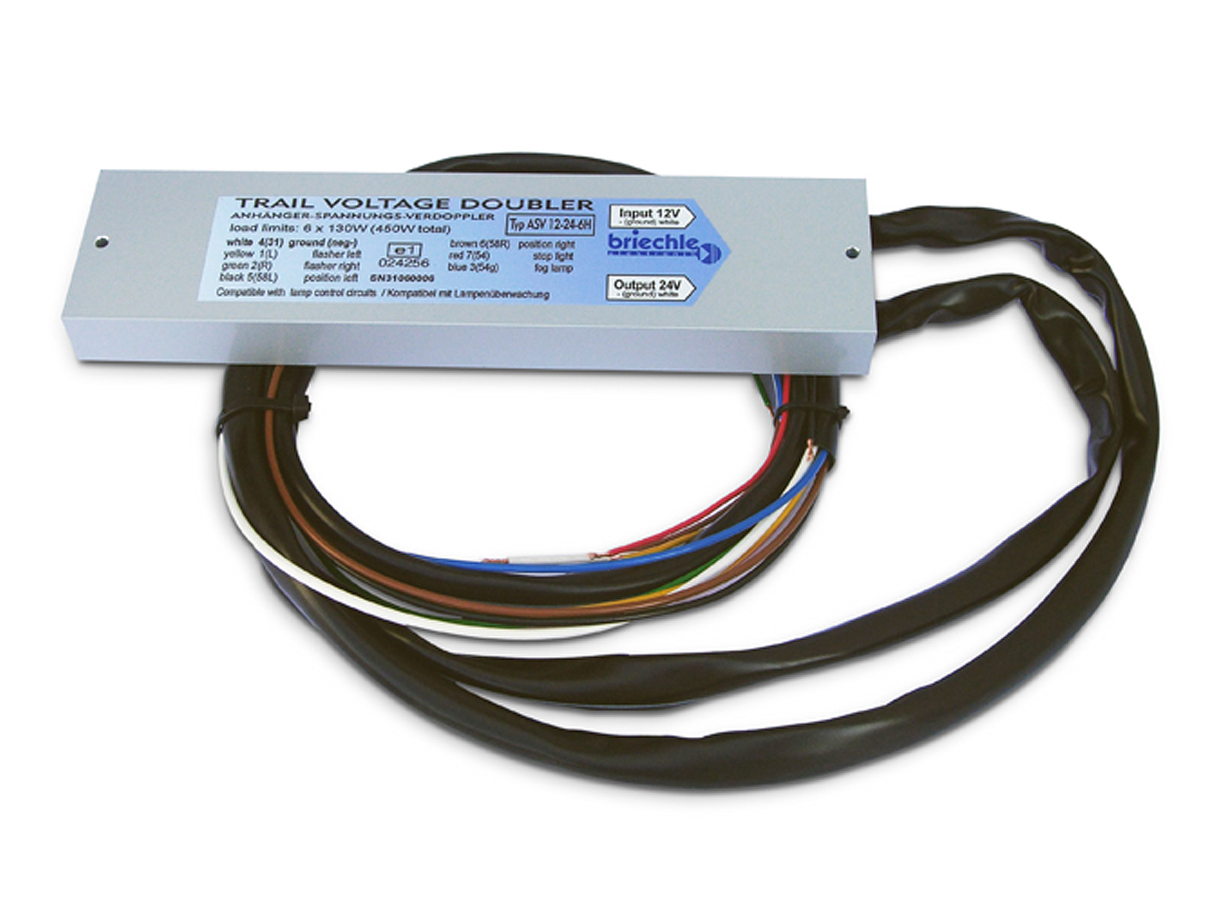 Briechle-10191-Anhaenger-Spannungs-Verdoppler-Hochleistung-12V-auf-24V-6x-130W-450W-Total Briechle Anhänger-Spannungs-Verdoppler Hochleistung 12V auf 24V - 6x 130W (450W Total)