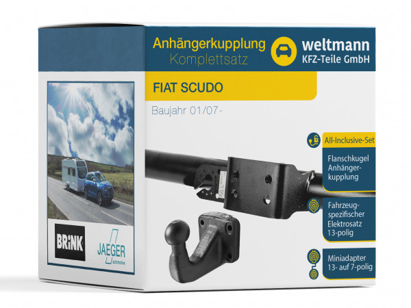 FIAT SCUDO - Anhängerkupplung inkl 13-pol. fahrzeugspezifischem Elektrosatz