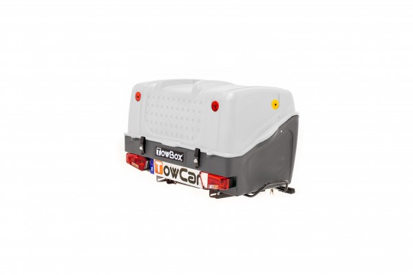 Towbox V1 Gepäckbox für Anhängerkupplung | Grau | Transportbox | Gepäckträger