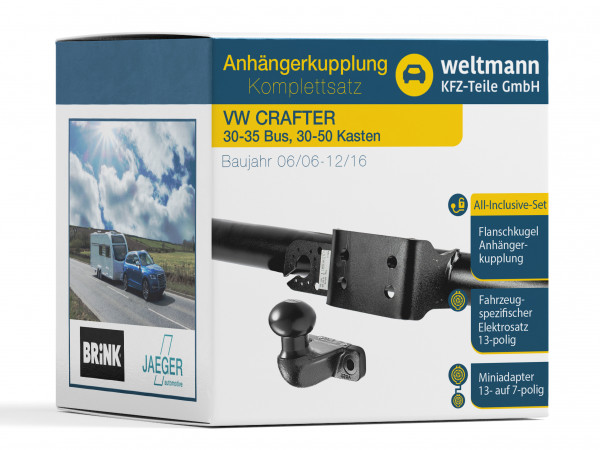 VW CRAFTER - Anhängerkupplung inkl 13-pol. fahrzeugspezifischem Elektrosatz